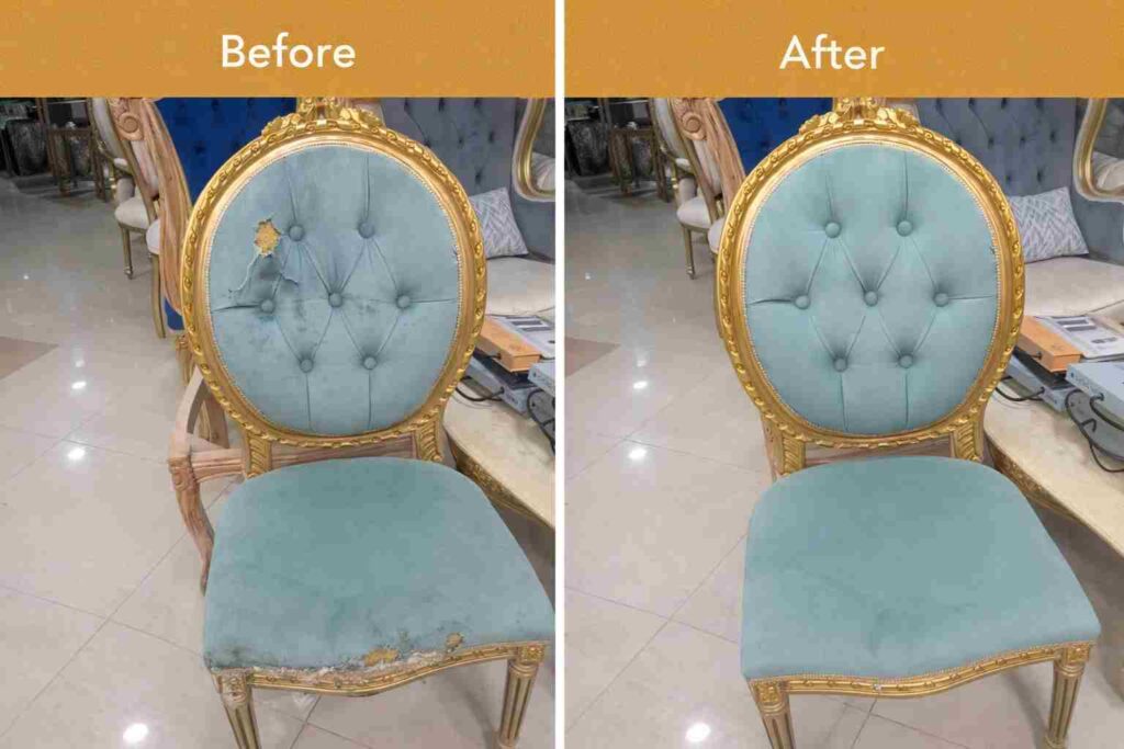 Chair restoration: before and after